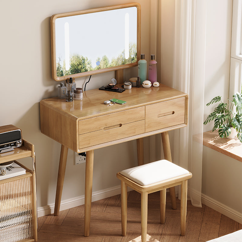 Wooden Dressing Table with Mirror